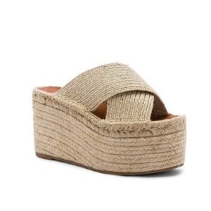 Alohas Bali Sandals Platform Slide Espadrilles Criss Cross Straw Jute Wedge